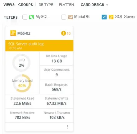 使用Navicat Monitor监视SQL Server实例