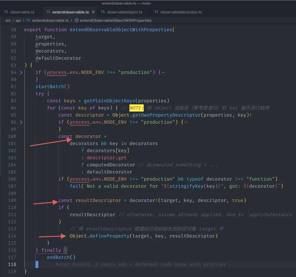 extendObservableObjectWithProperties
