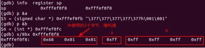 符号位扩展gdb信息