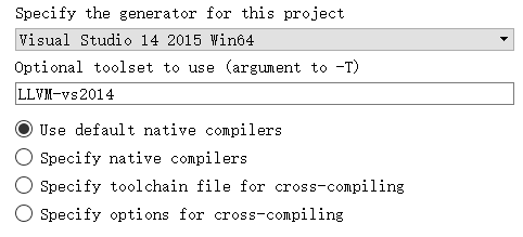 llvm toolset for vs2015