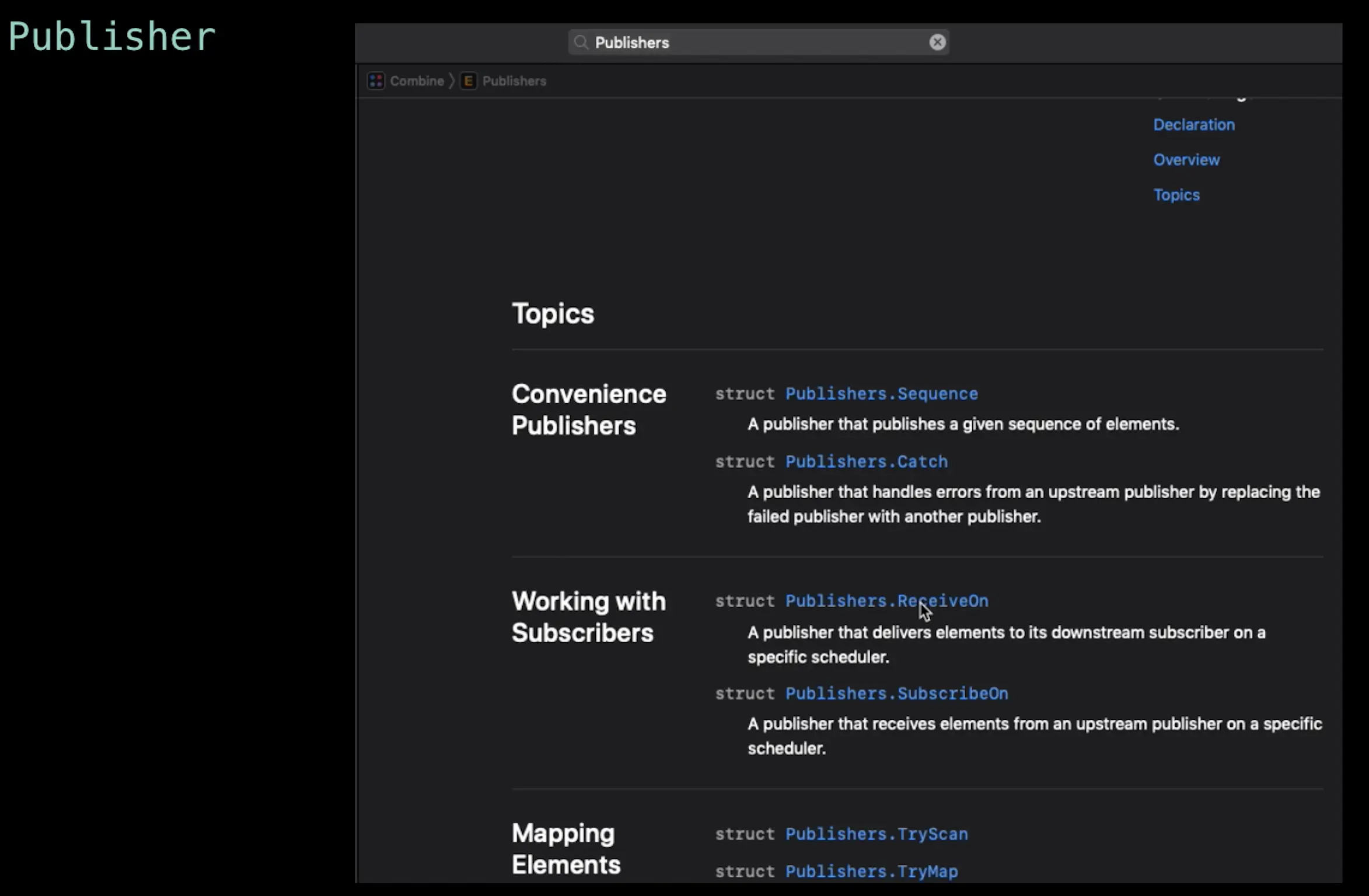 Apple 提供了满足几乎所有场景的 Publiser