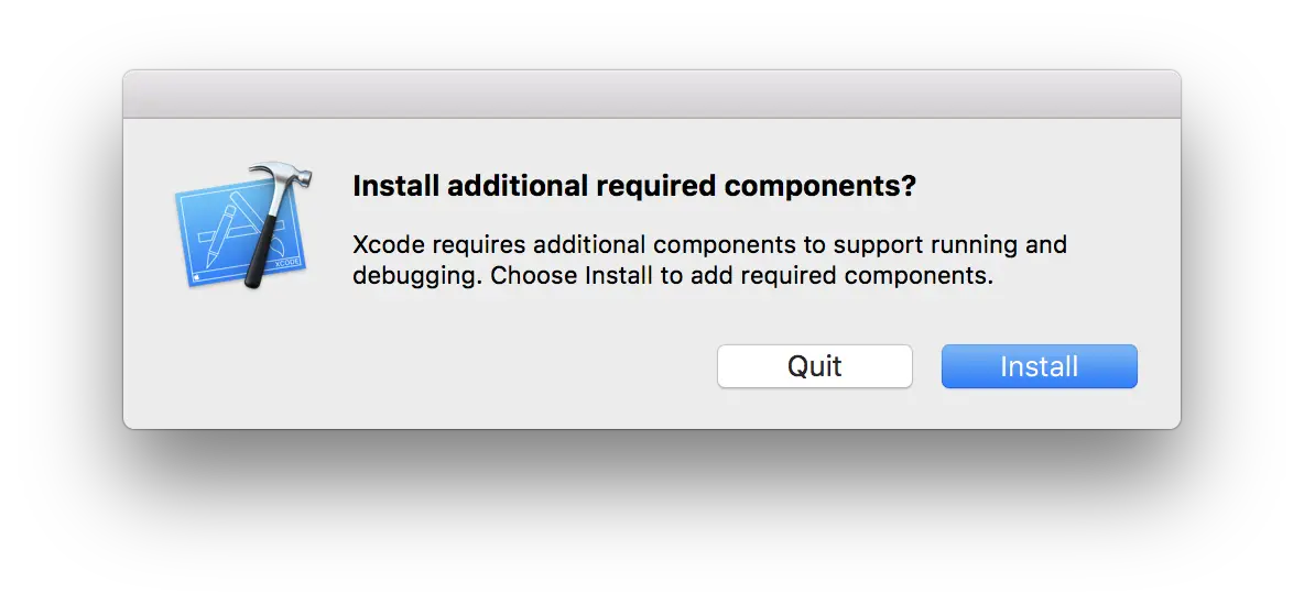 Xcode安装组件Install  additional required components