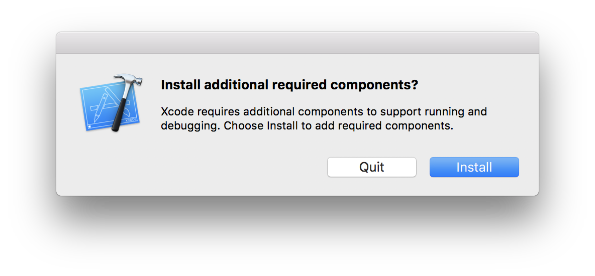 Xcode安装组件Install  additional required components