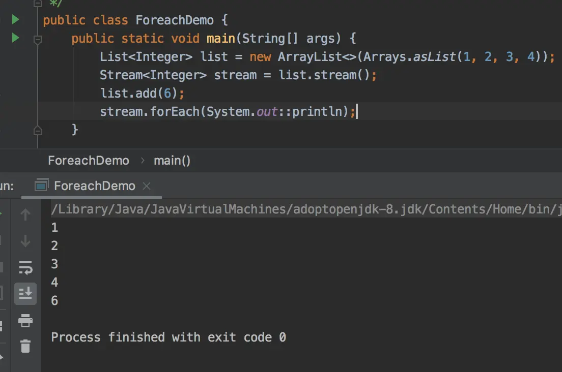 在foreach之前添加元素会抛异常吗