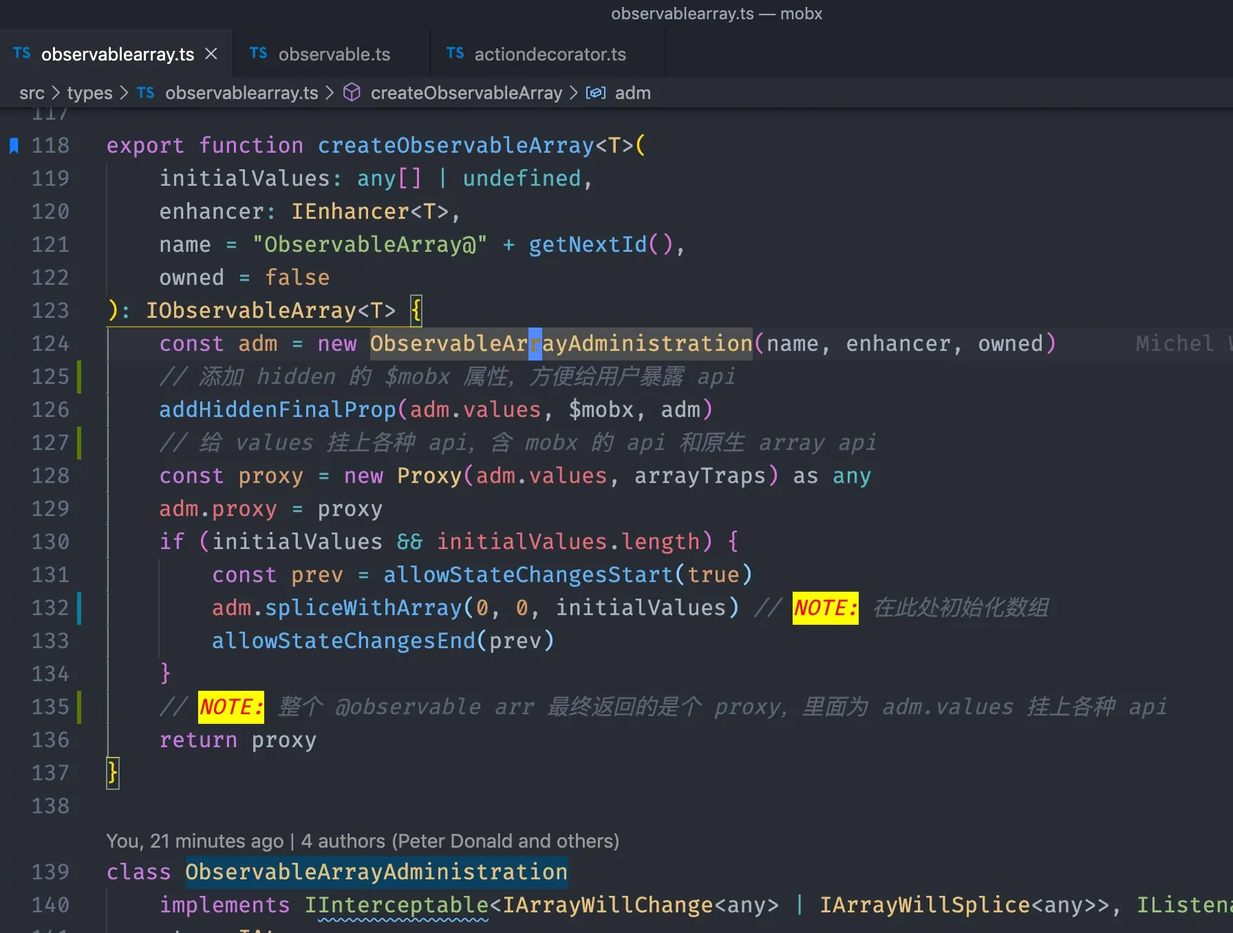 createObservableArray