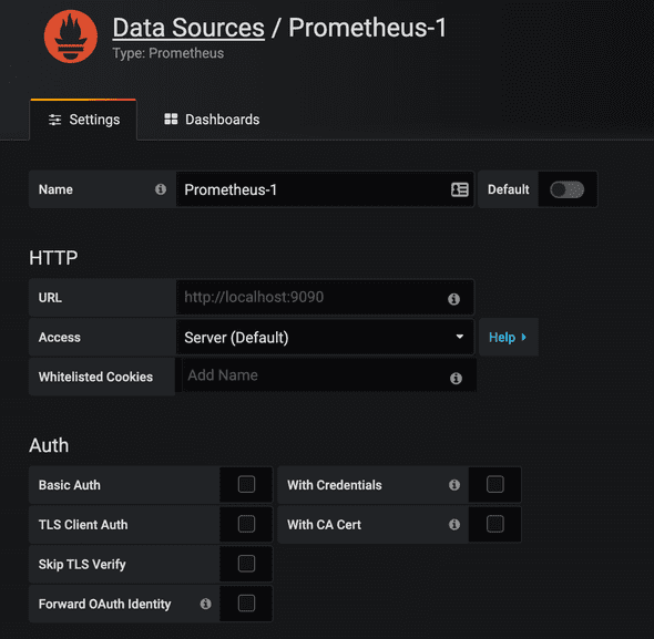 grafana prometheus setting