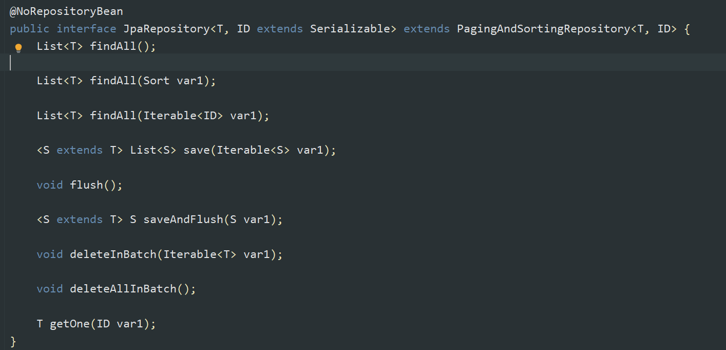 JpaRepository接口源码