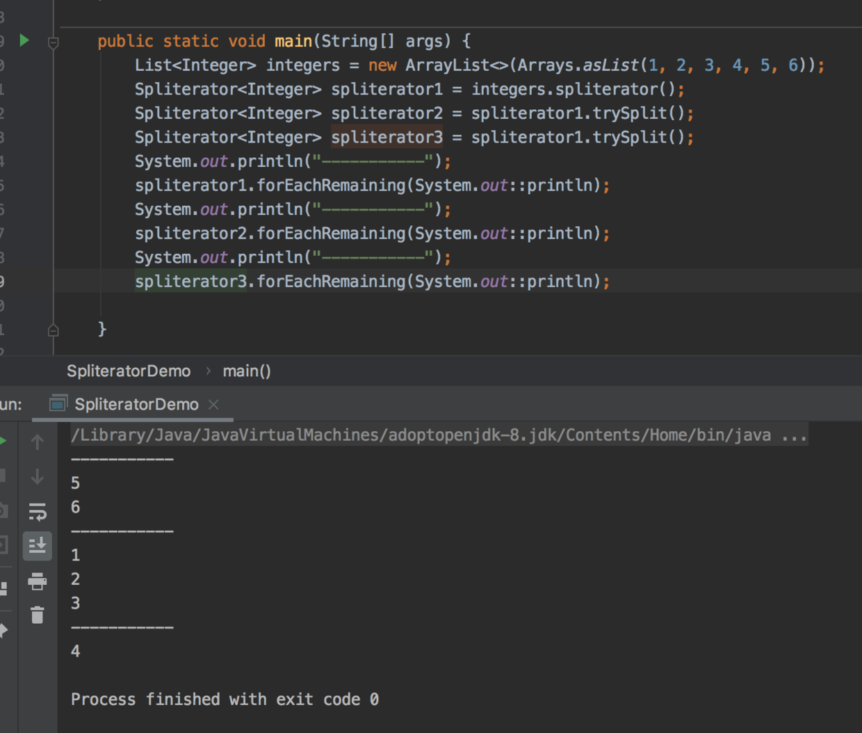 java.util.List#spliterator