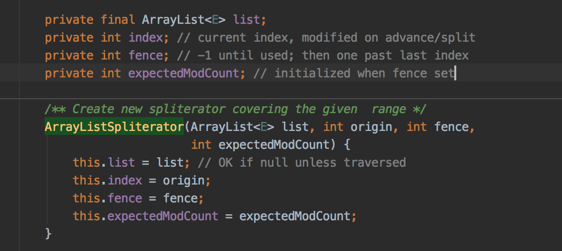 Spliterator构造器