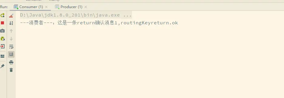 Consumer运行结果
