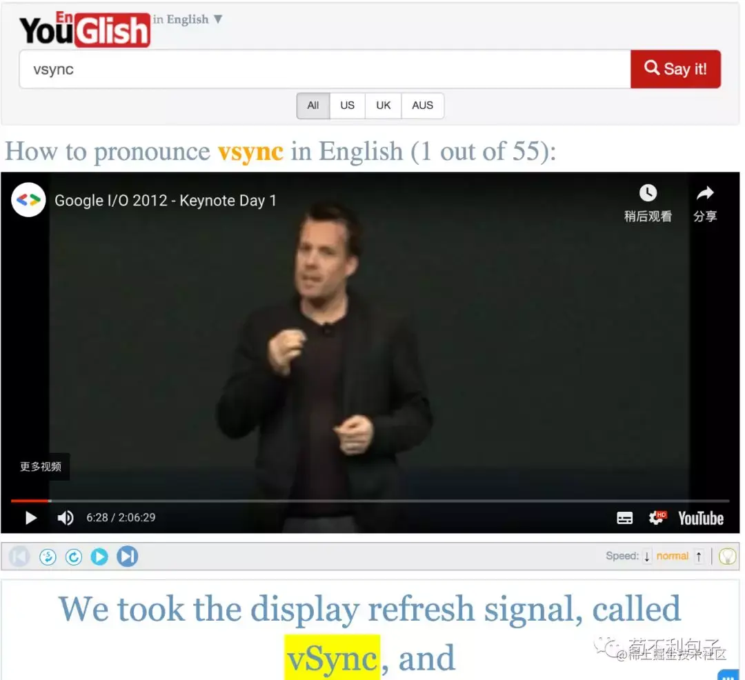 Youglish 如何寻找一个单词的正确发音 掘金