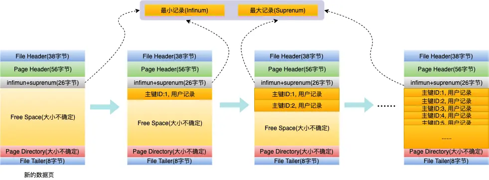 数据页插入记录的过程
