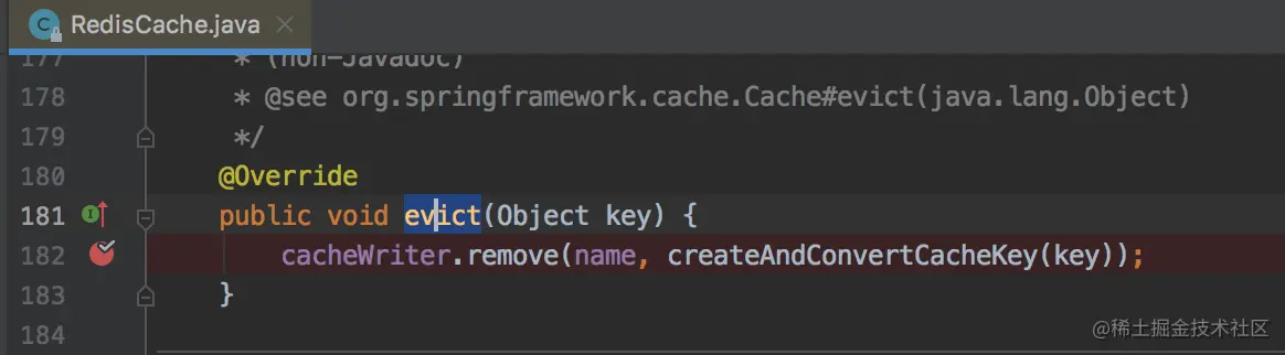 org.springframework.data.redis.cache.RedisCache#evict
