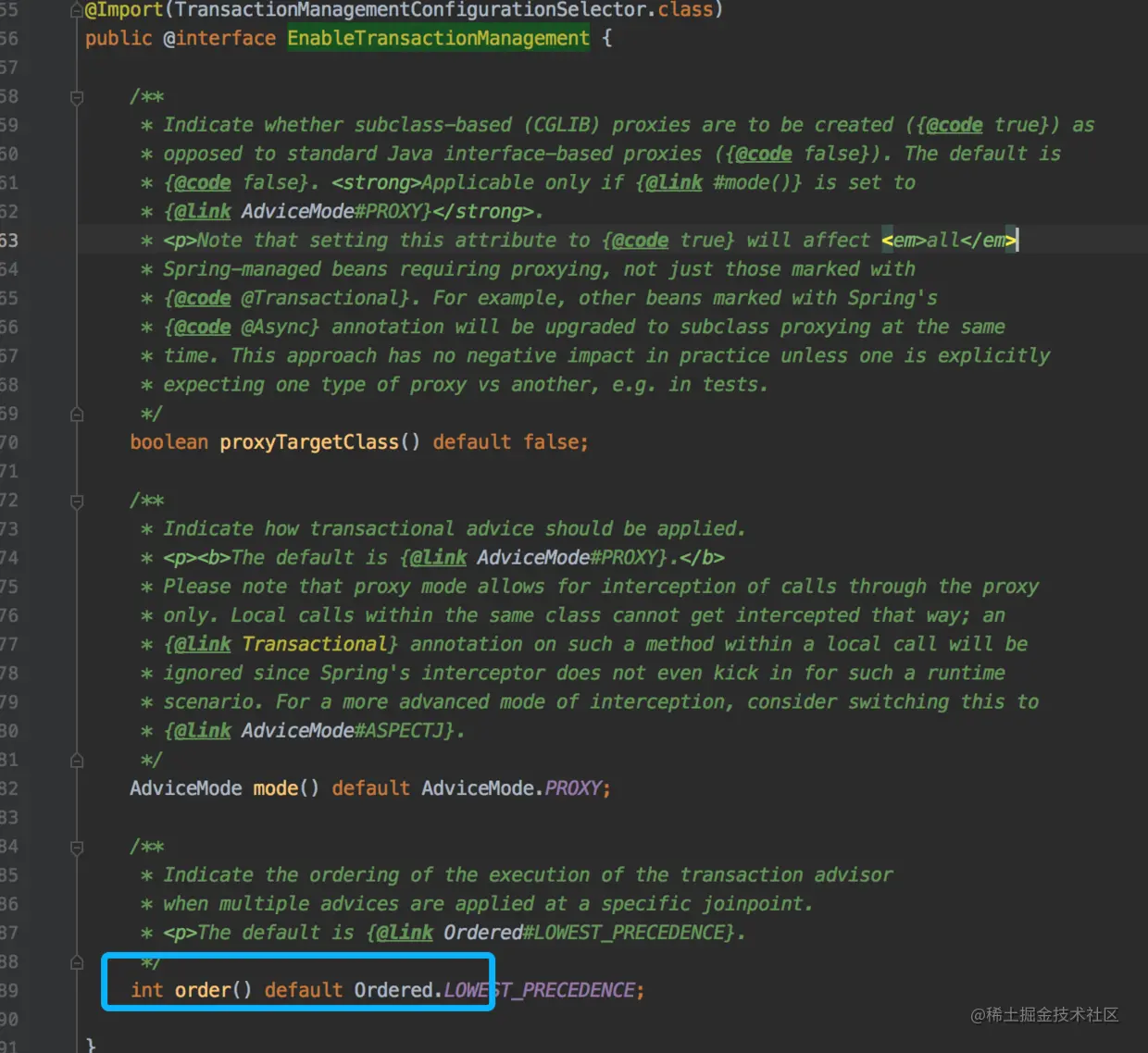 @EnableTransactionManagement