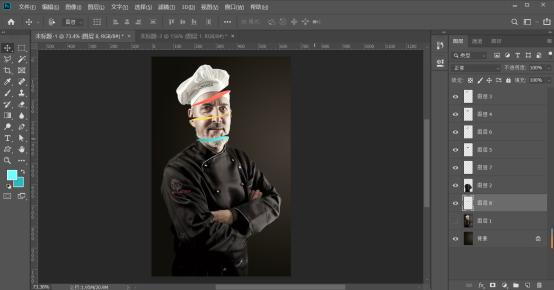怎样用ps做出3D分割效果海报图