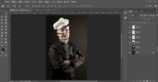 怎样用ps做出3D分割效果海报图