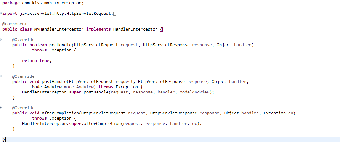 自己实现的拦截器