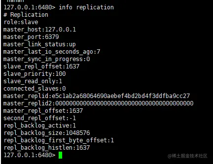 slave info replication