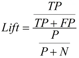 Lift计算公式