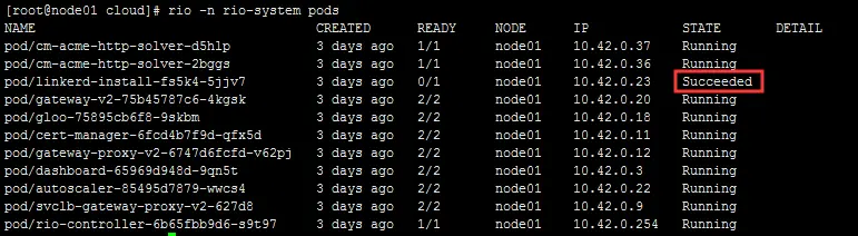 succeeded即为安装成功