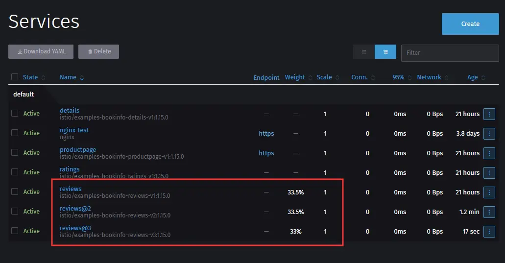 3个版本分别承担33%的流量