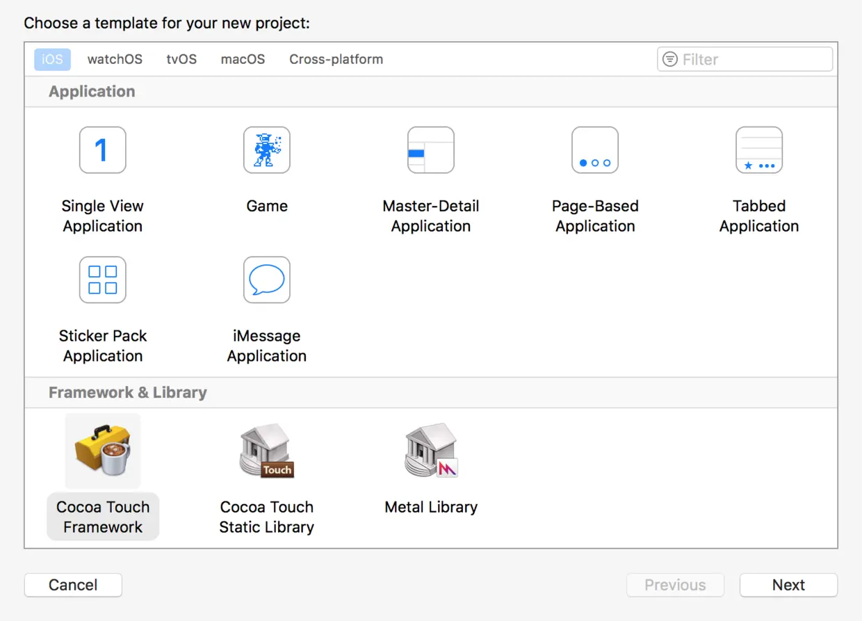 打开Xcode，新建工程
