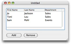 显示部门名称的员工表视图