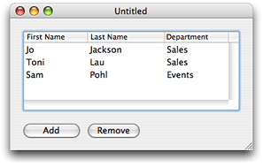 显示部门名称的员工表视图