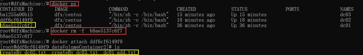 删除dc01，查看dc02