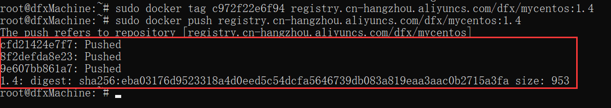 push成功后的日志信息