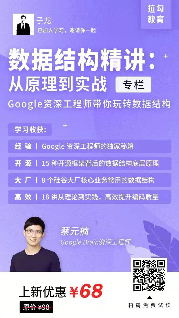 数据结构精讲：从原理到实战 Google 资深工程师带你玩转数据结构