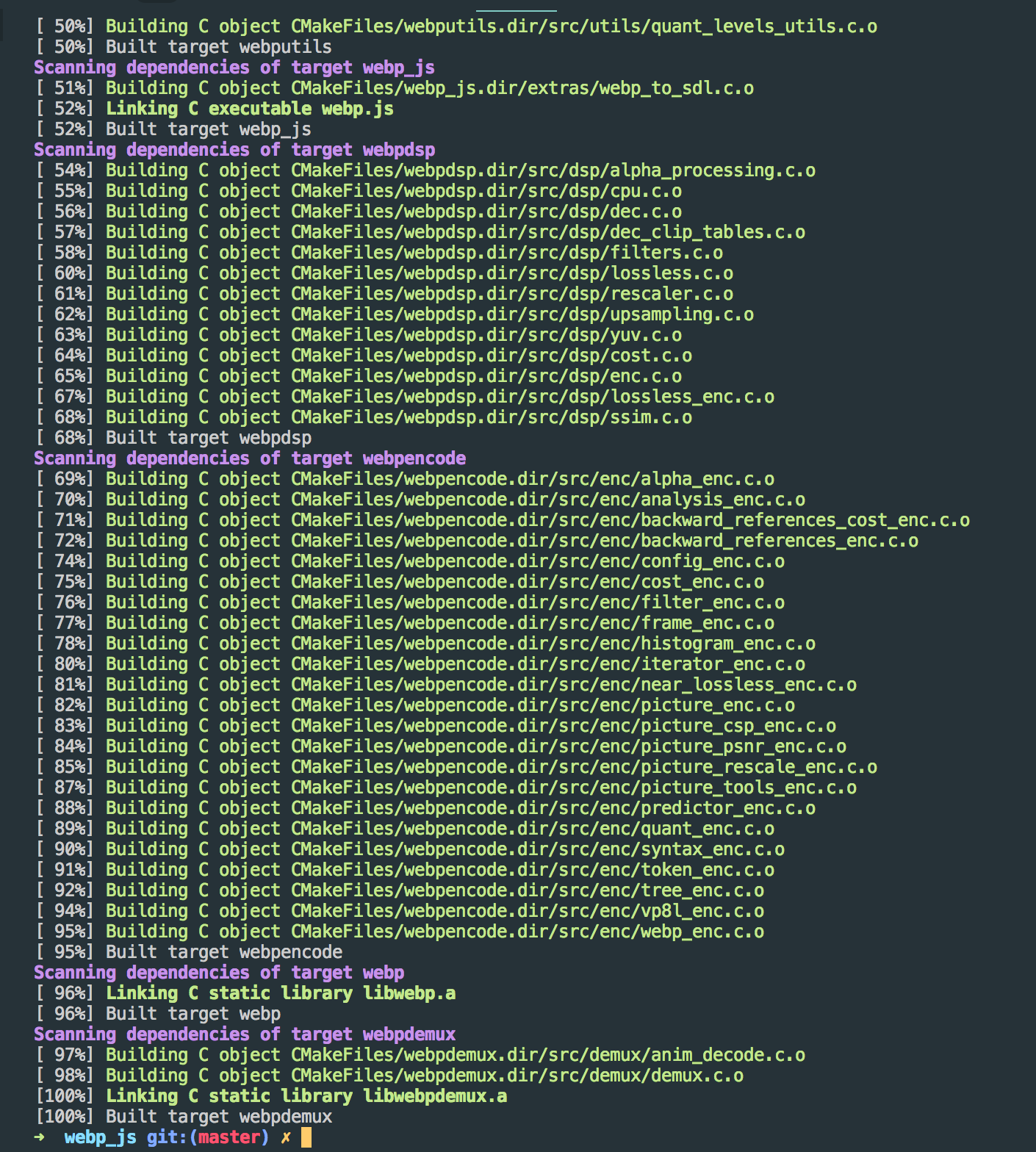 make 成功编译好了