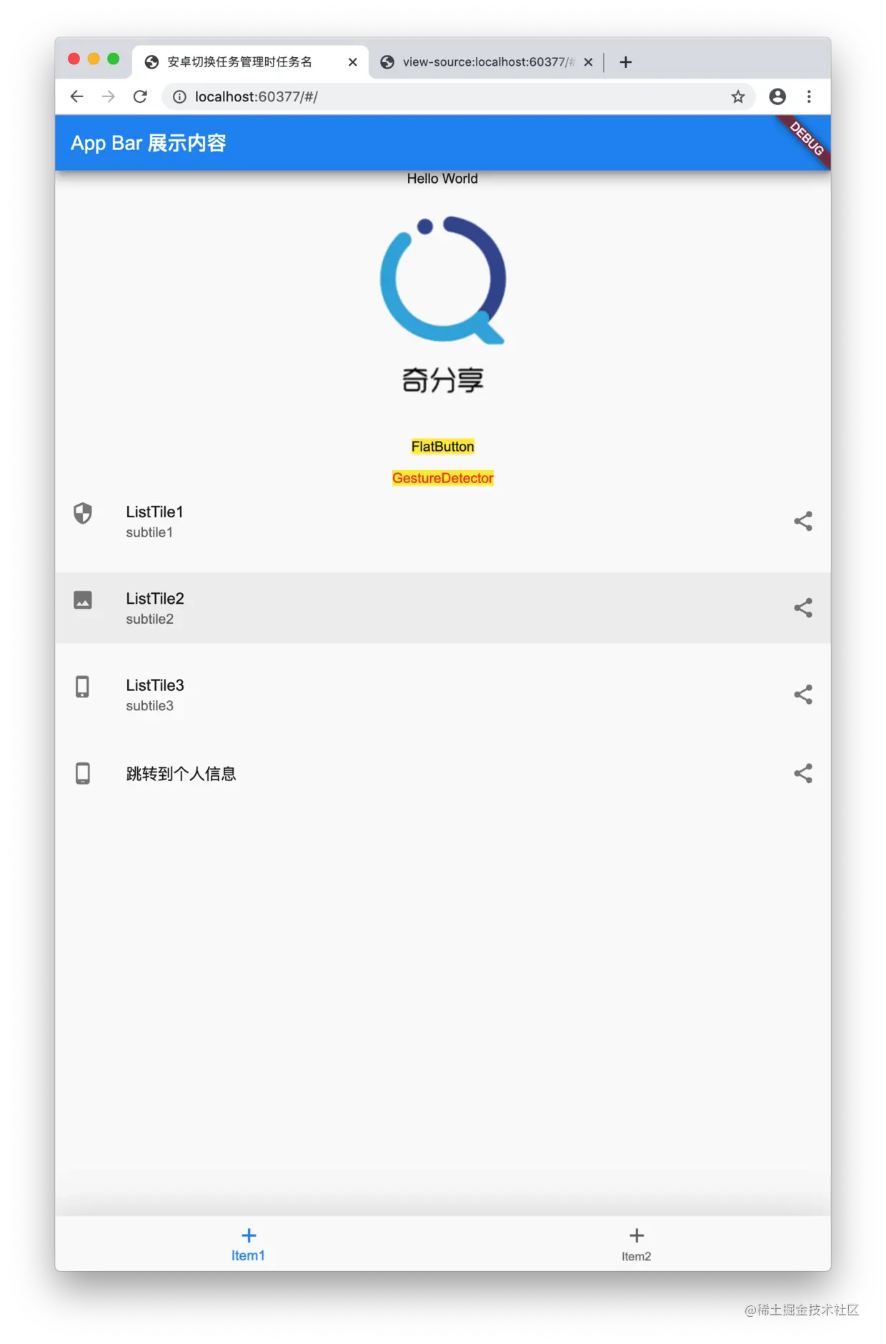 Flutter web 项目预览