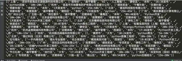 用Python爬取各大网站招聘平台，终于让我给知道对口的工作
