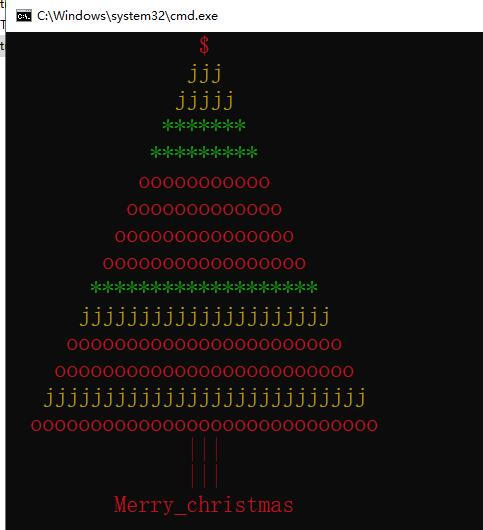 圣诞节啊，用Python写一棵圣诞树出来