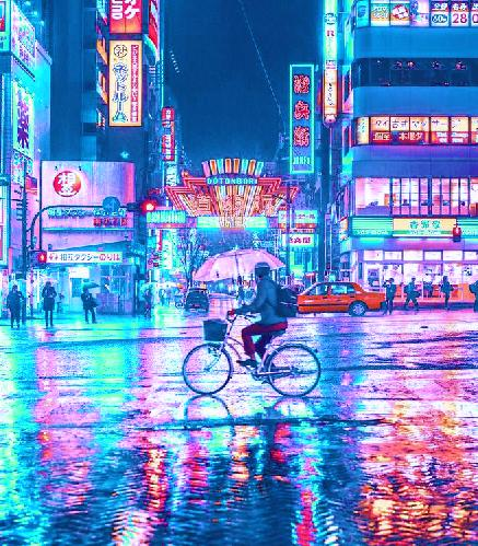 如何用ps做出赛博朋克的风格？