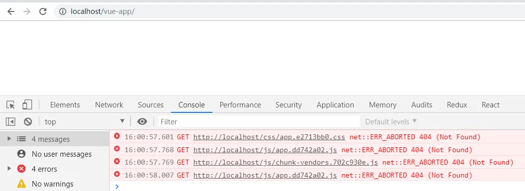 部署react、vue单页面静态应用-vue或react原始项目直接build会报错