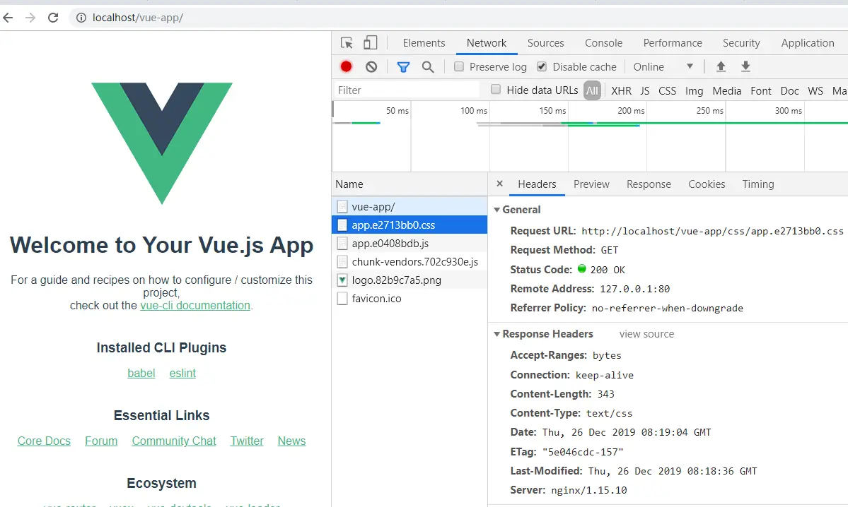 部署react、vue单页面静态应用-vue静态页面完成部署