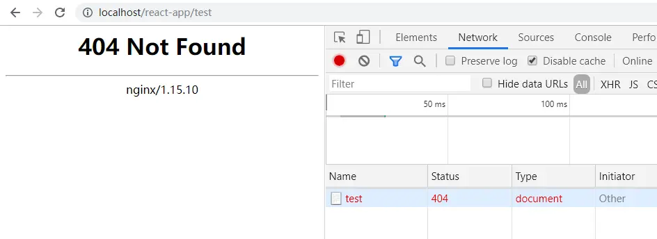 部署react、vue单页面静态应用-react项目子路由刷新后报404