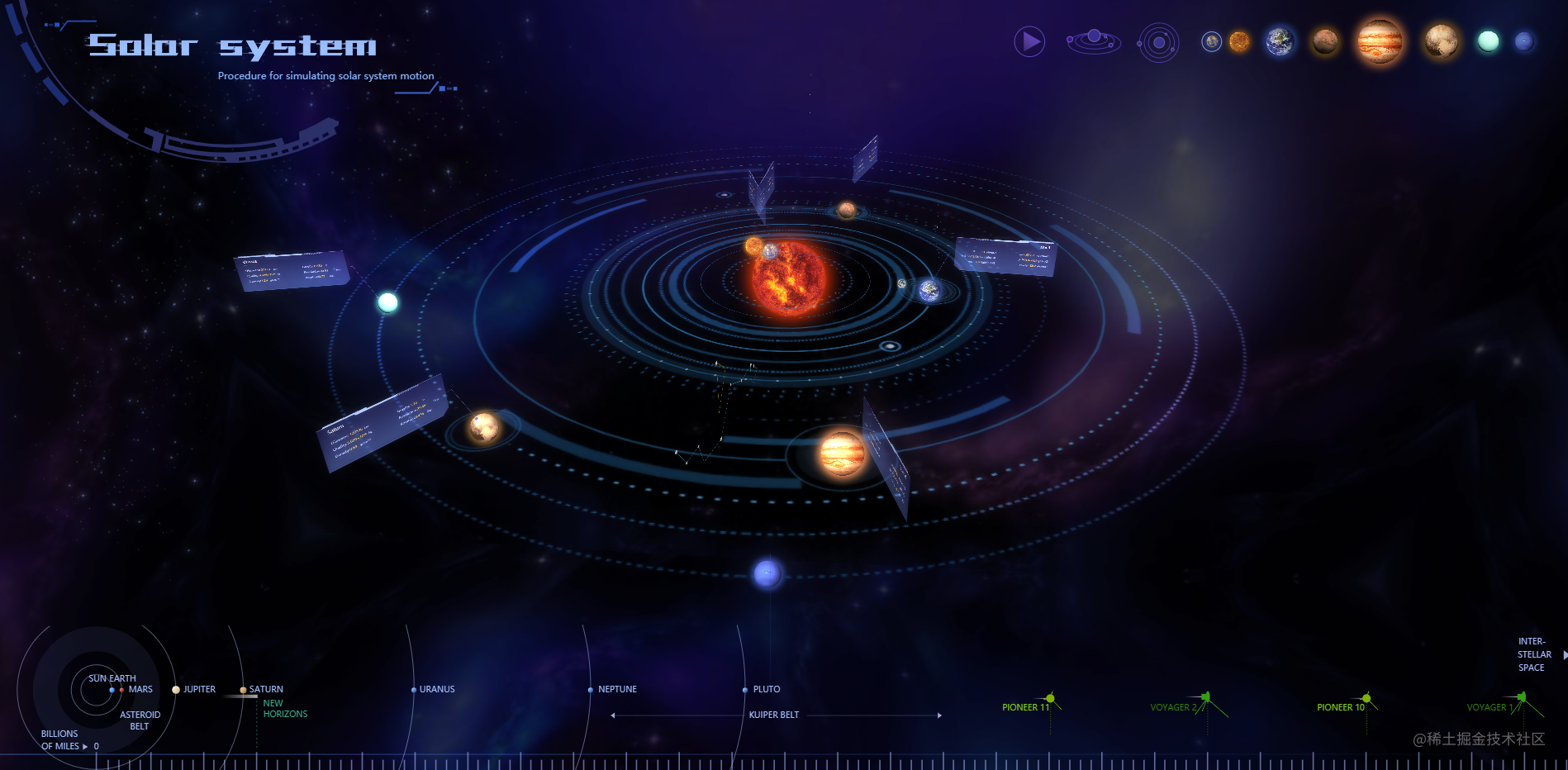 Solar system 3D display system based on HTML5 + WebGL - Moment For ...