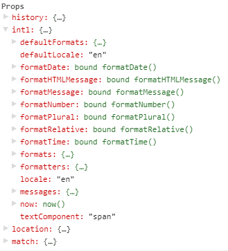 injectIntl 把 API 注入到组件的 props 中