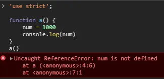 严格模式下报错