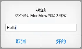 UIAlertView文本对话框