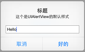 UIAlertView文本对话框