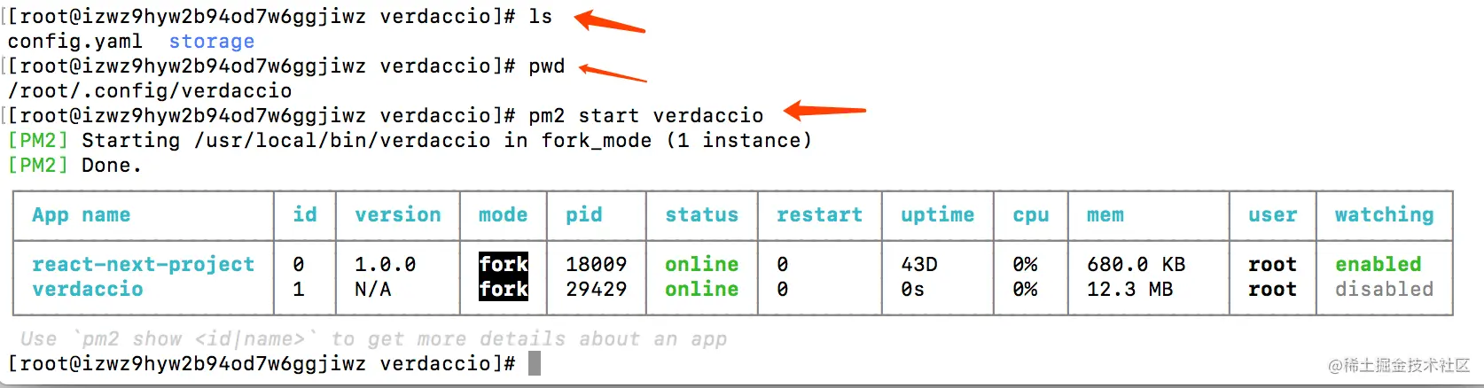 使用pm2启动verdaccio