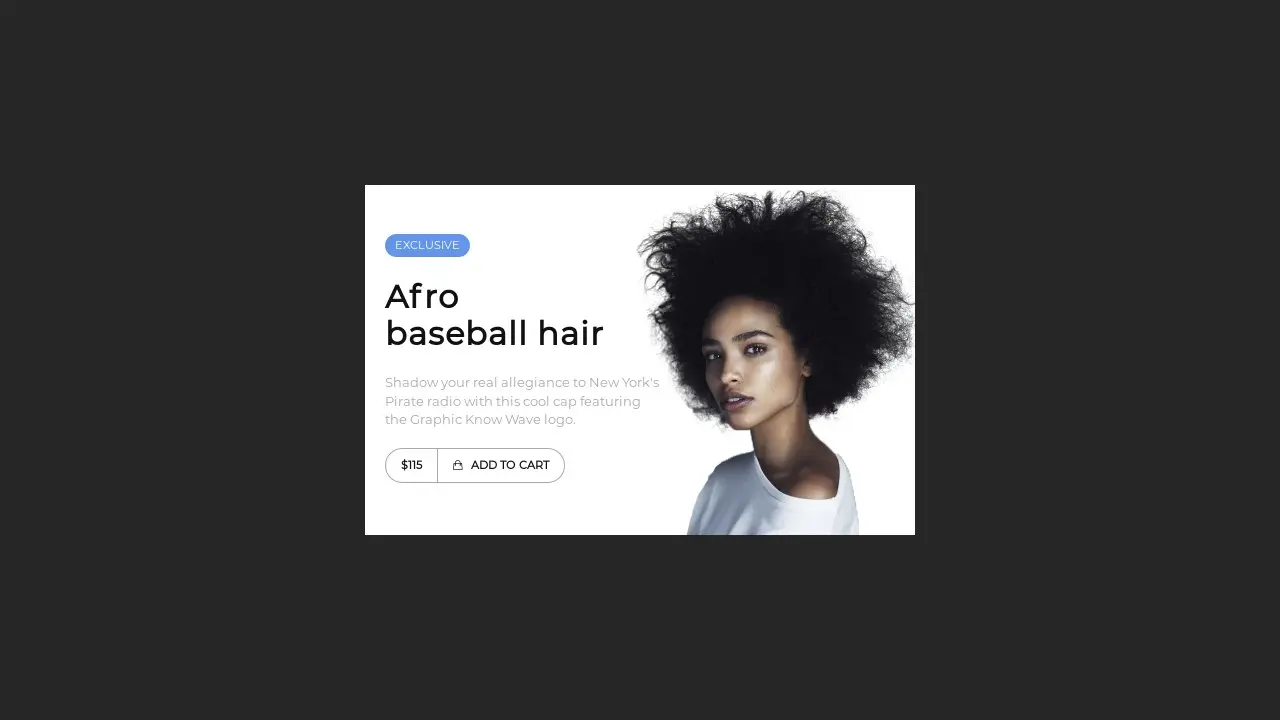Demo image: Shopping Card UI