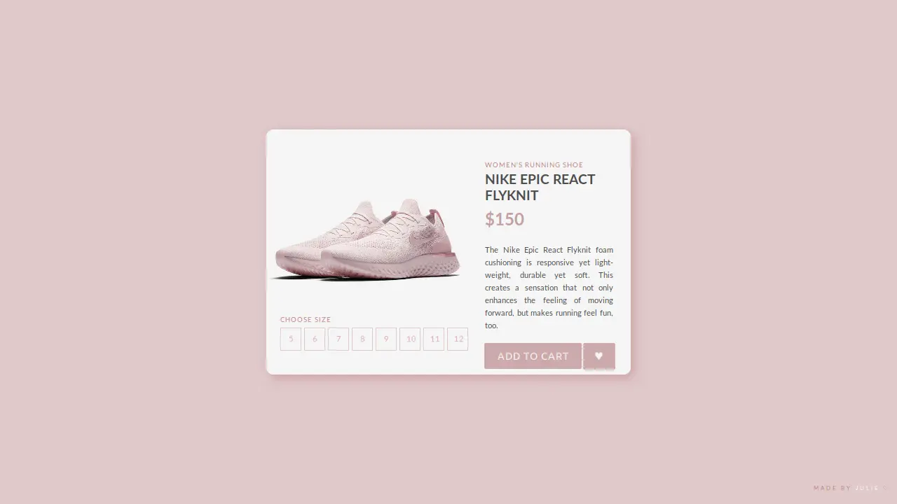 Demo image: UI E-commerce Shop Single Item