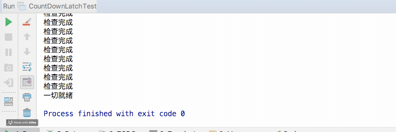 CountDownLatch 运行效果