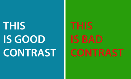 避免使用不恰当的对比色