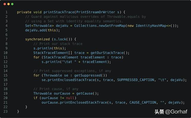“全栈2019”Java异常第十三章：访问异常堆栈跟踪信息